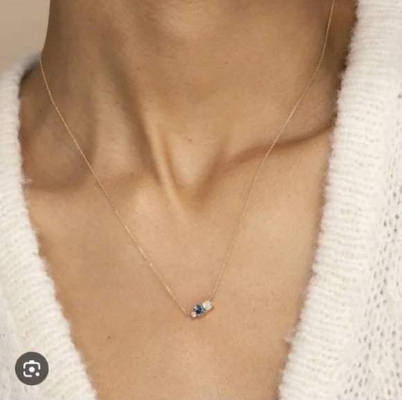 Mejuri Jewelry - Mejuri Trio Topaz and Opal Necklace